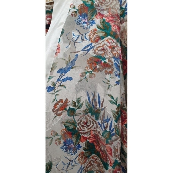 Victoria's Secret Vintage Floral Robe Gold Label Sheer Fairy Boho Airy One Size - Picture 2 of 5